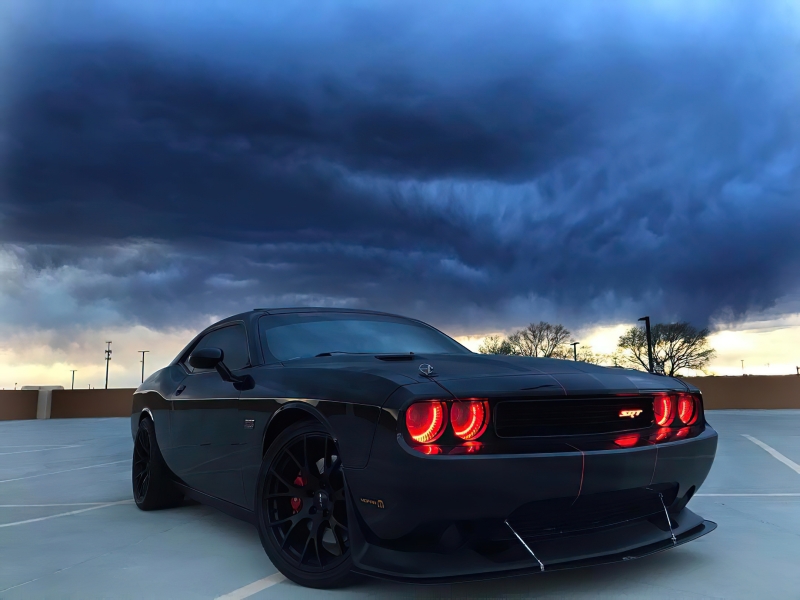 Dodge Challenger Headlight Halo Kit - ORACLE Lighting - LED Non Projector - Red - `08-`14